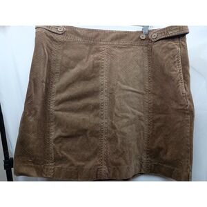 charter club size 16 chocolate brown a line corduroy skirt church office work